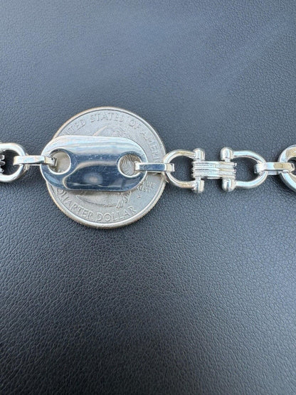 Mariner Link Chain 925 Sterling Silver Ferragamo Bracelet 10mm