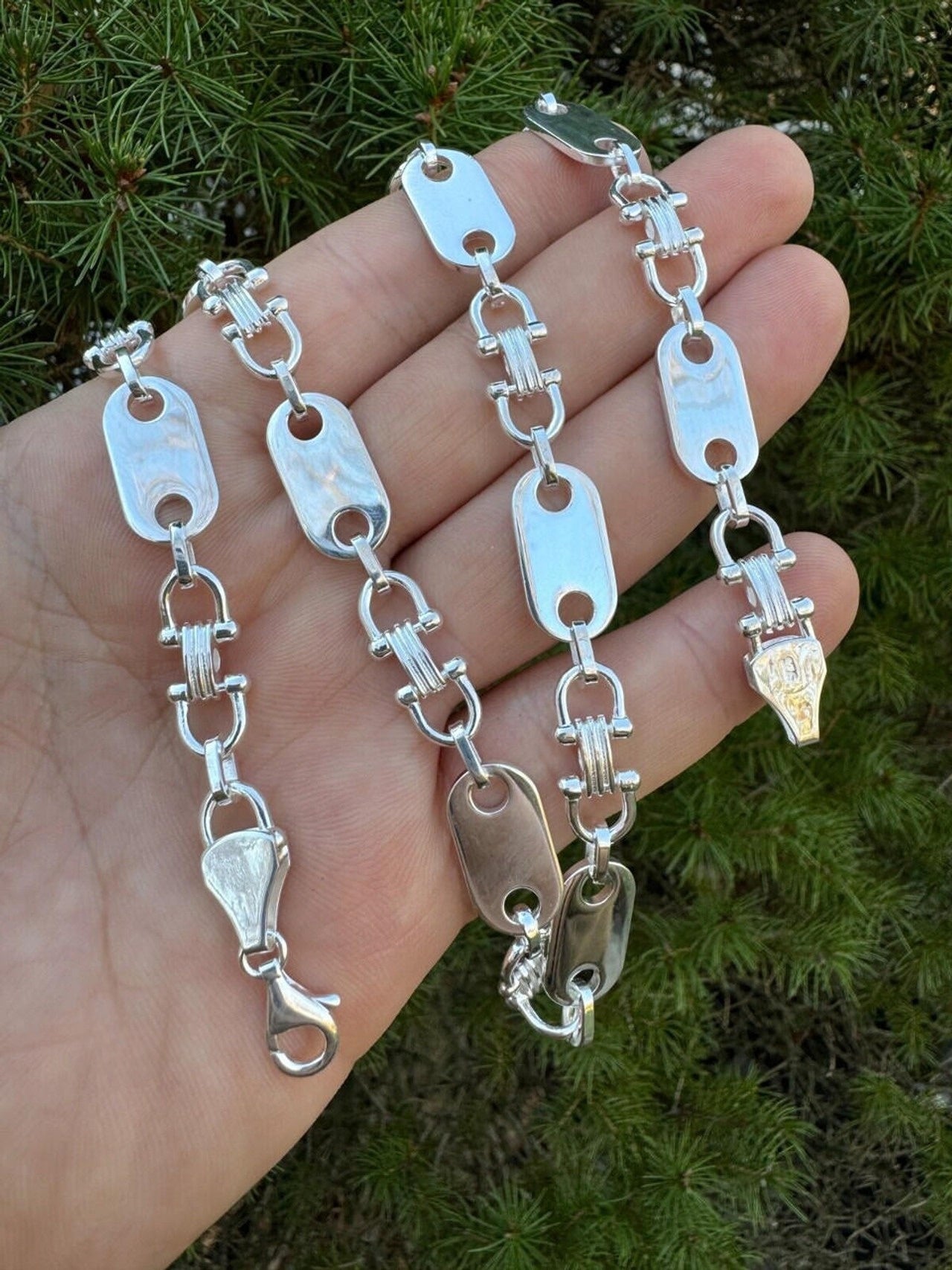 Mariner Link Chain 925 Sterling Silver Ferragamo Necklace 10mm
