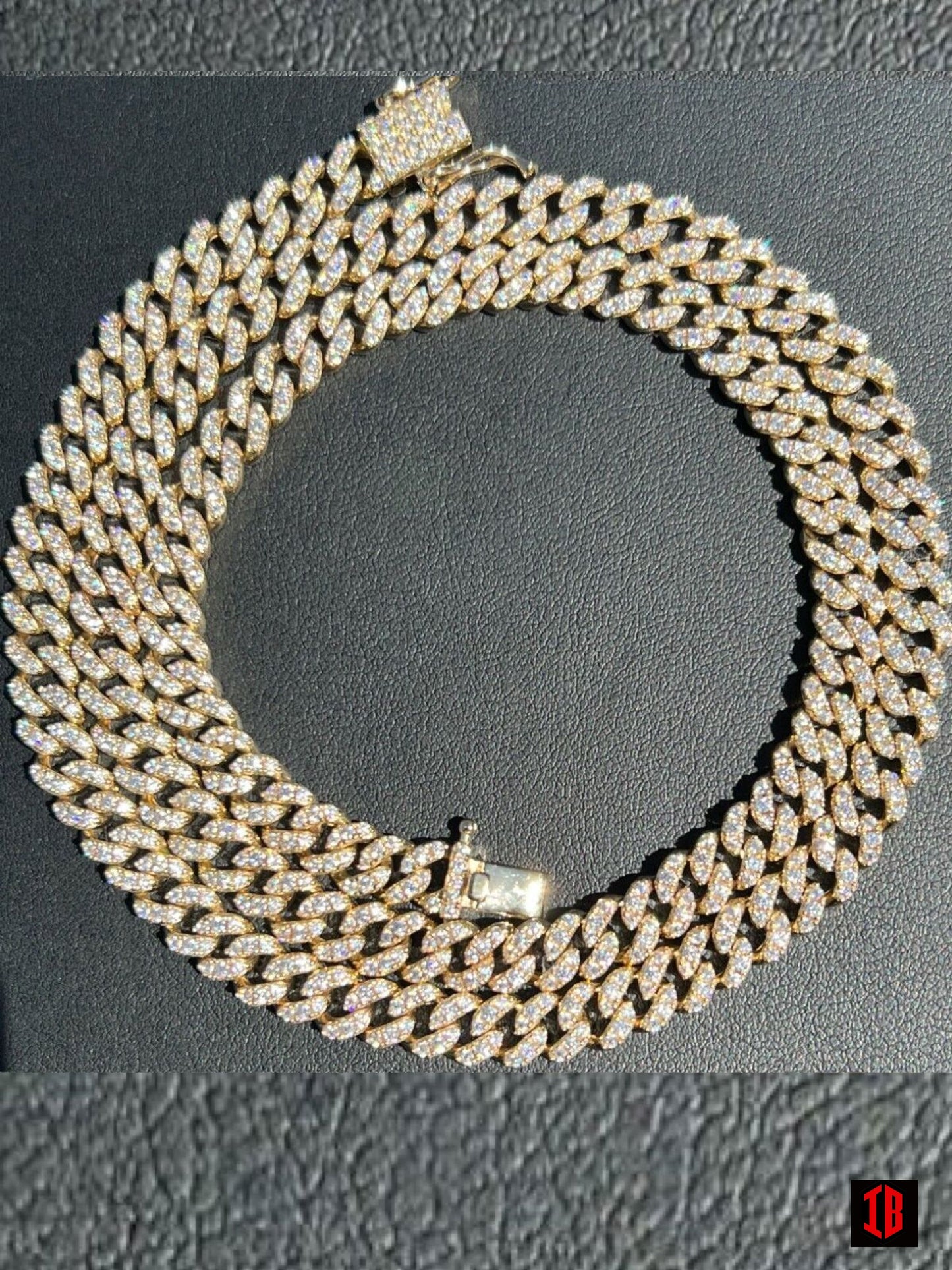 Real Diamond Solid 14k Yellow Gold Iced 6mm Miami Cuban Link Chain Necklace 6-8ct