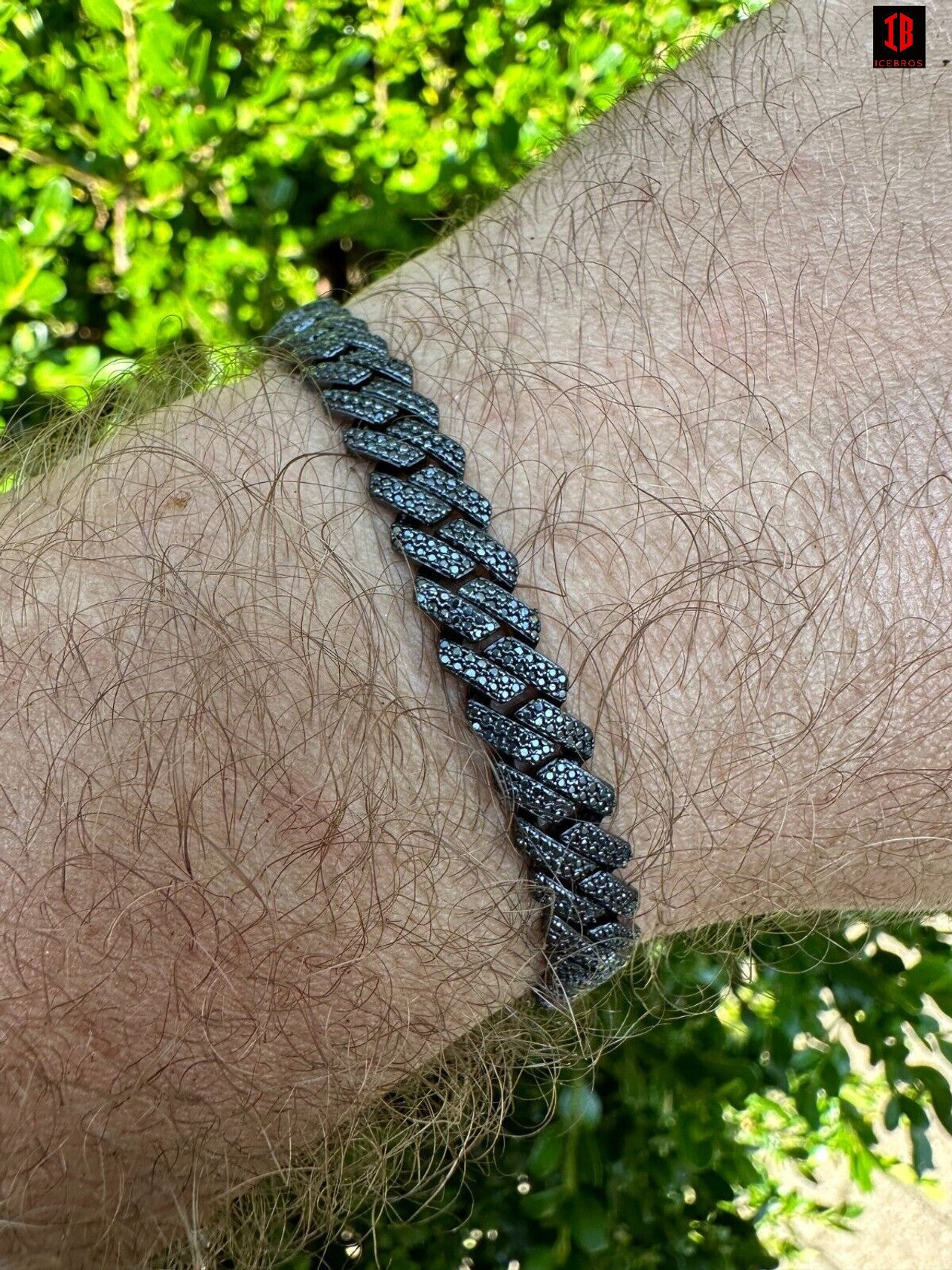 Black Iced Prong Bracelet 