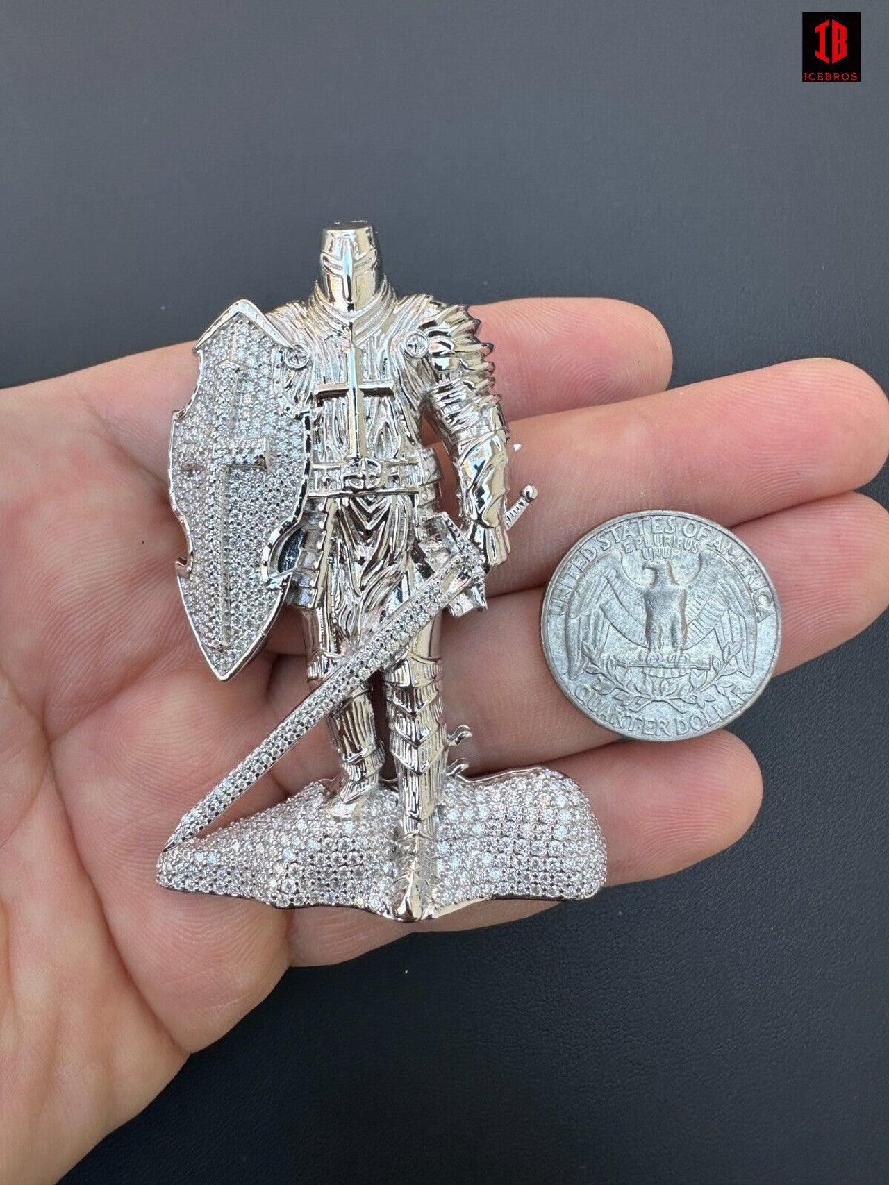 Moissanite "Silver Knight" Pendant