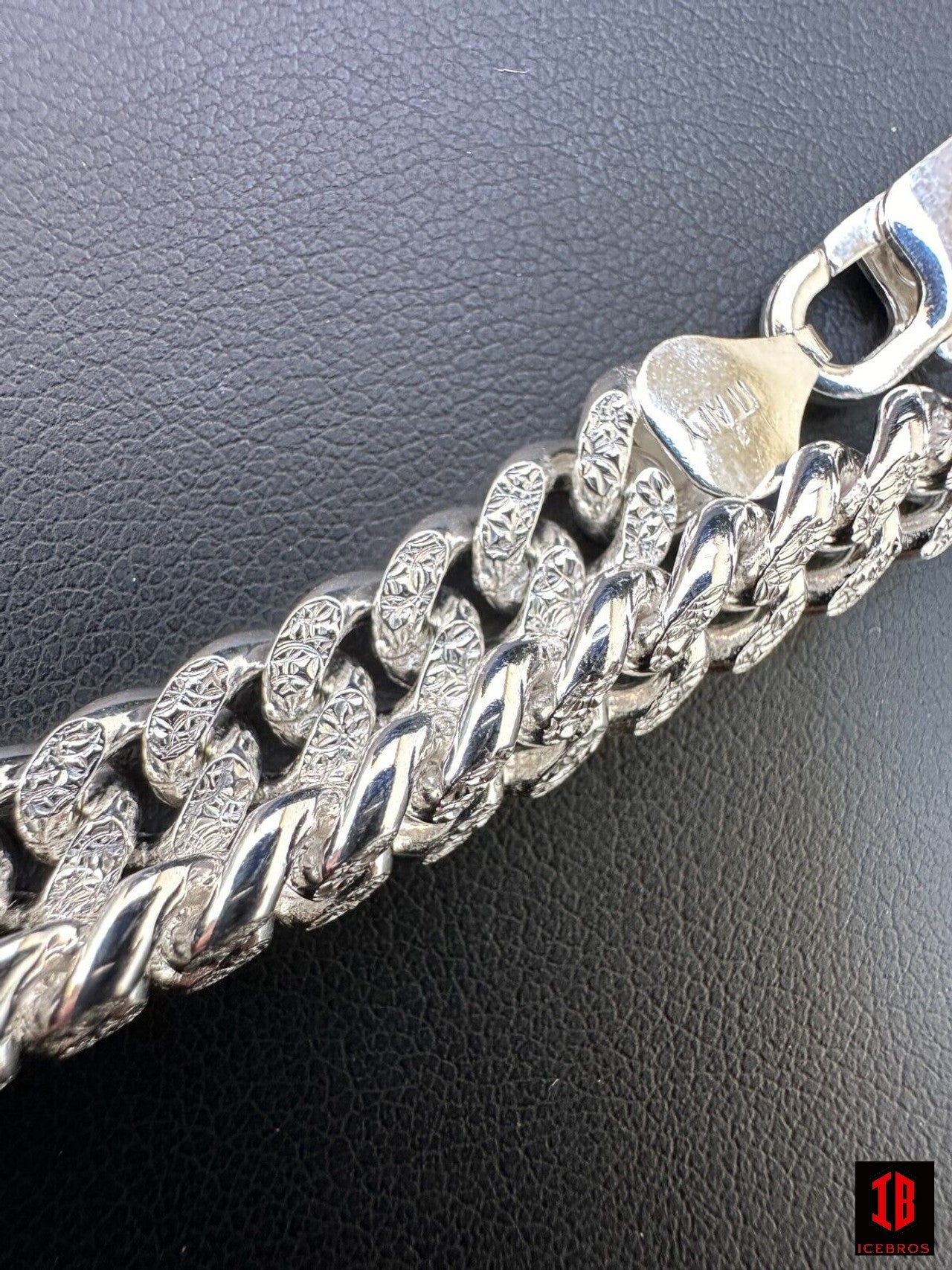 Miami Cuban Chain Bracelet Diamond Cut Two Tone 14k Gold Vermeil Real 925 Silver