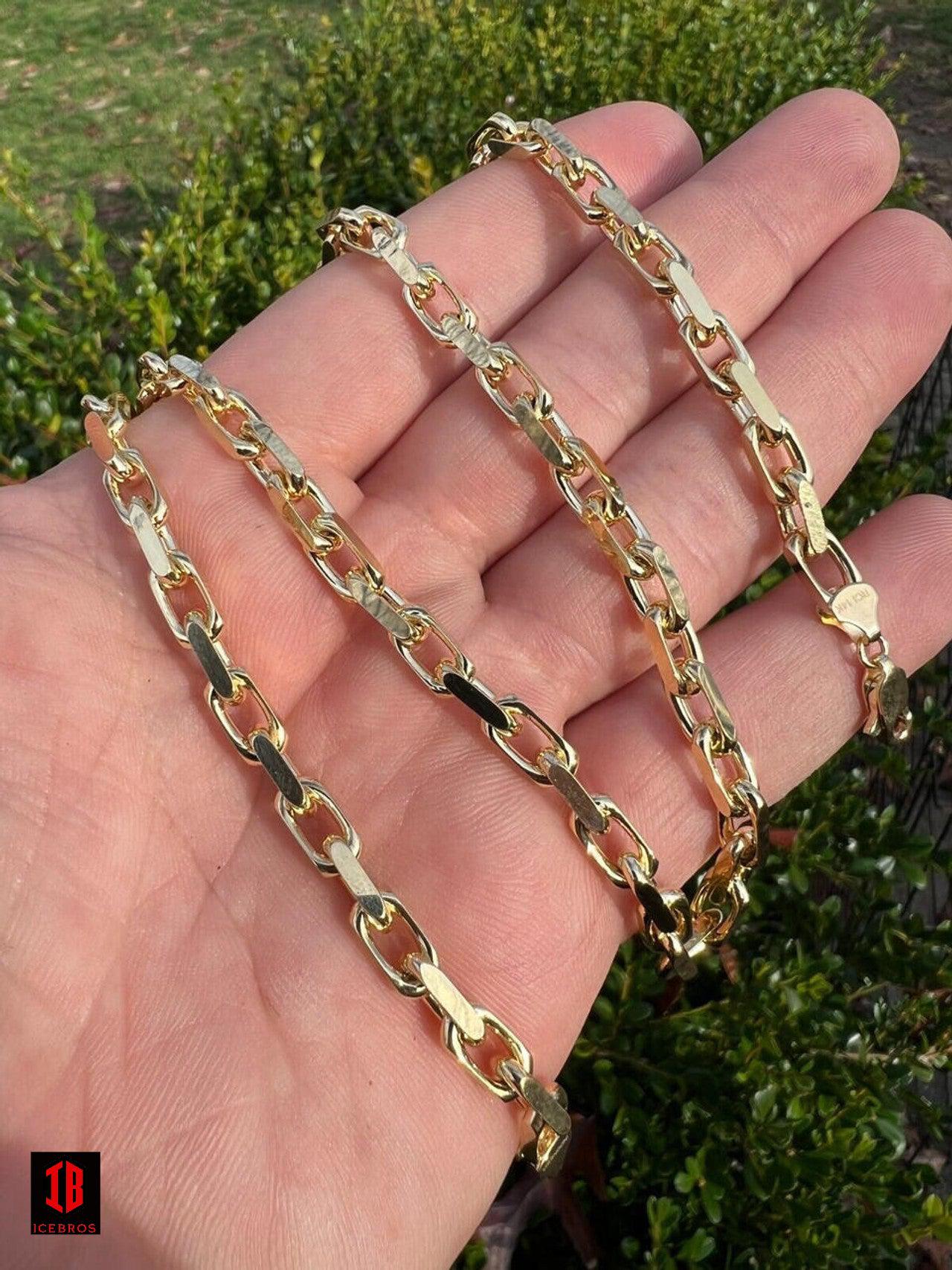 14K Yellow Gold Solid Diamond Cut Rope Chain | LoveBling 5mm / 24 / No