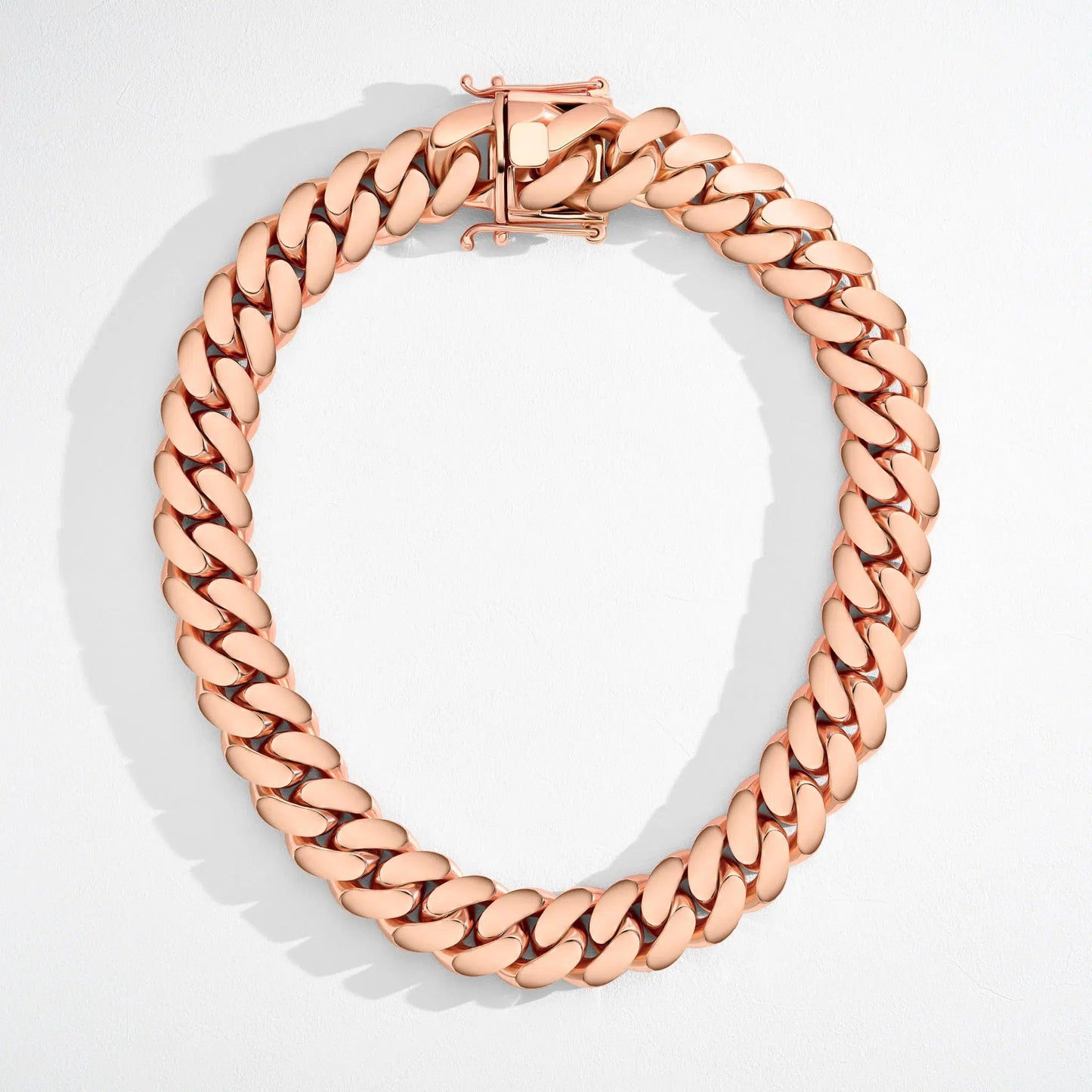 Rose Gold Handmade Tight Link Miami Cuban Chains In 999 Silver - MADE TO ORDER In 1-2 Weeks