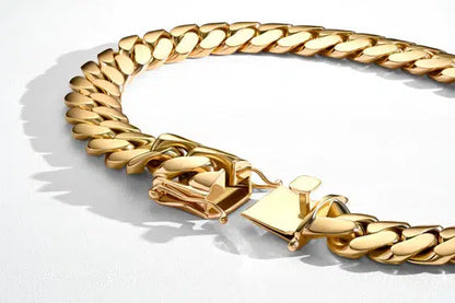 14K Gold Handmade Tight Link Miami Cuban Chains In 999 Silver - MADE TO ORDER In 1-2 Weeks