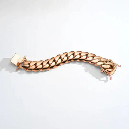 ROSE GOLD Handmade Tight Link Miami Cuban Bracelets In 999 Silver - MADE TO ORDER In 1-2 Weeks