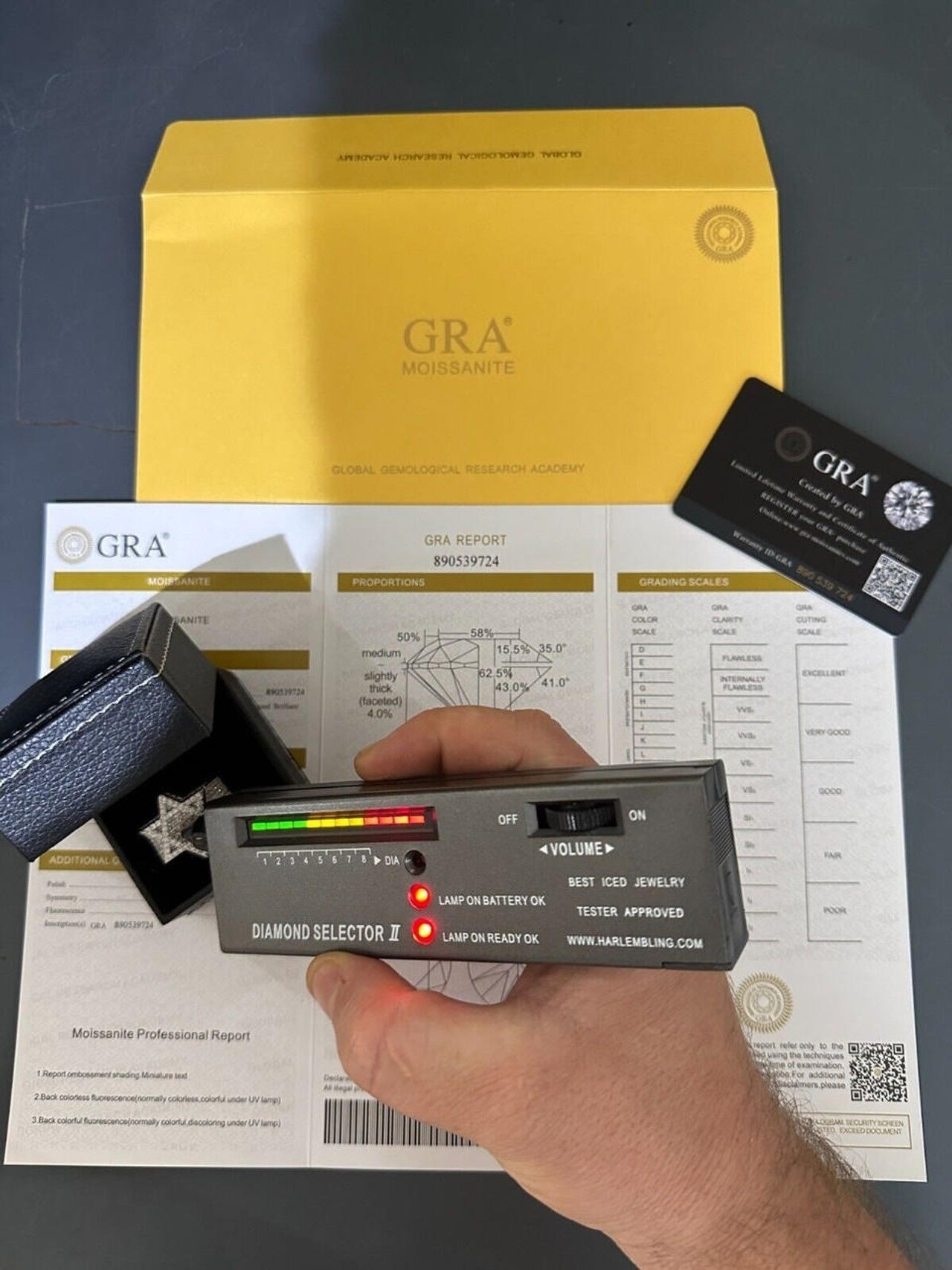 Gra Verified And Diamond tested  VVS  David Ring