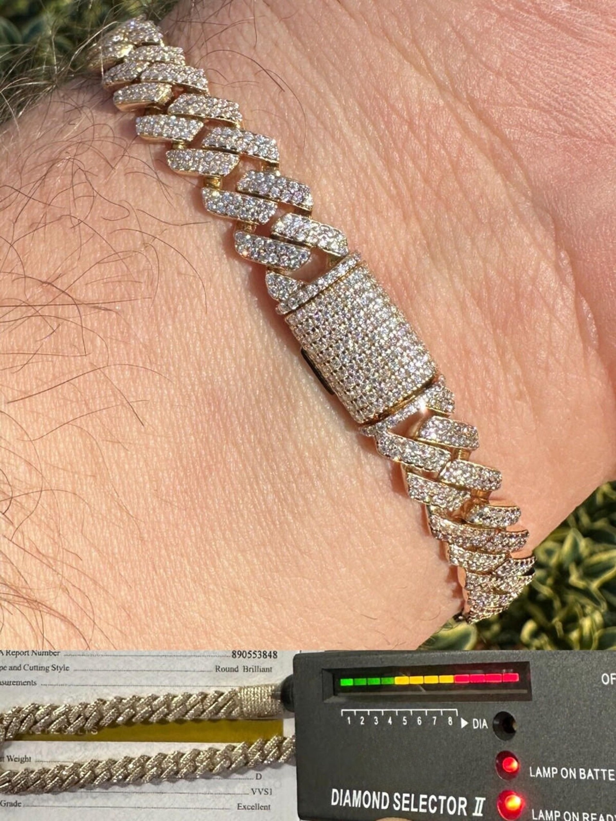 Real cuban link hot sale with diamonds