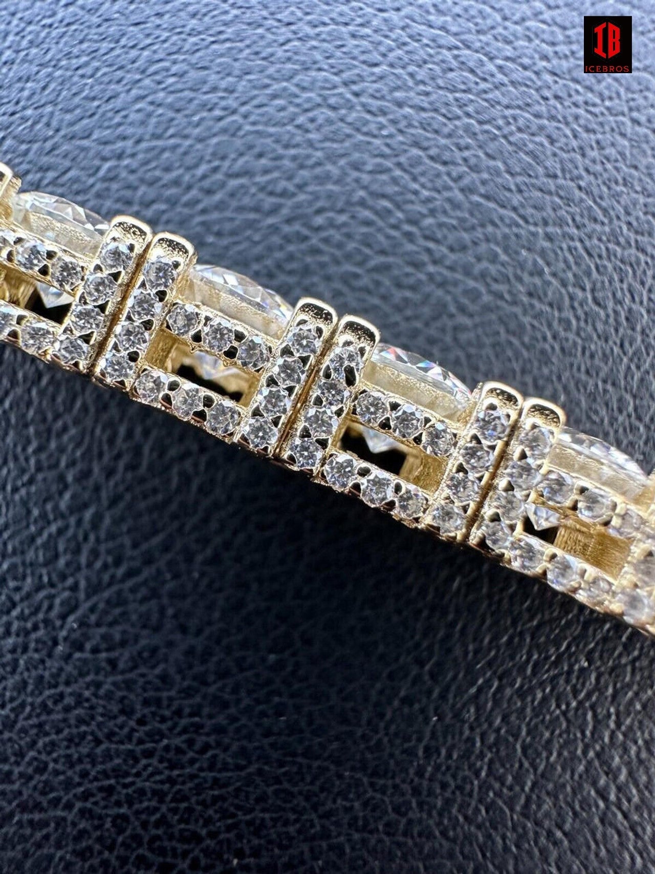 5mm 14k White Gold Moissanite Diamond Tennis Bracelet 925 Sterling Silver Iced out Bracelet