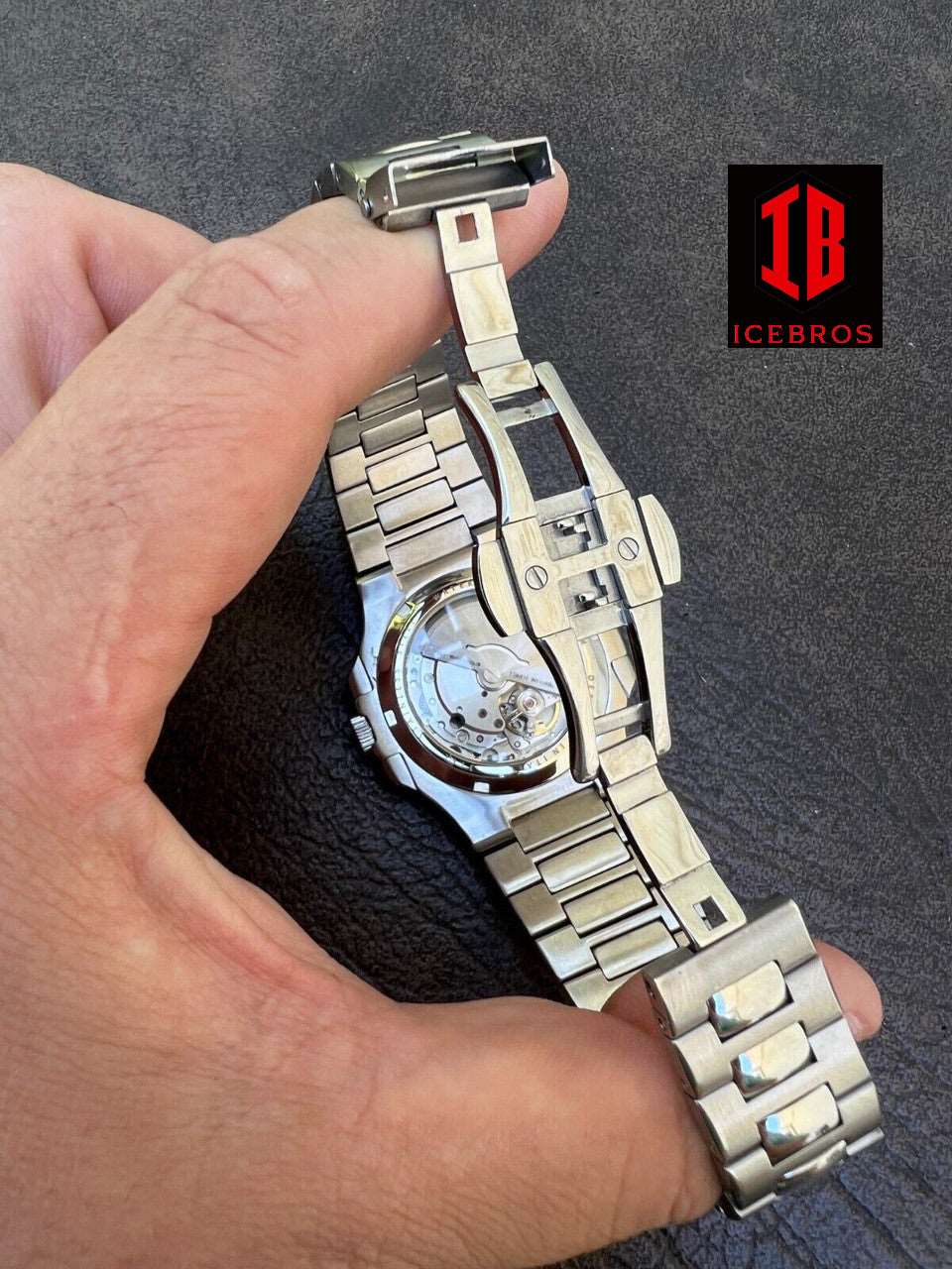 (2) Genuine 14ct MOISSANITE Mens Watch Fully Iced Stainless Hip Hop Pass Diamond Test