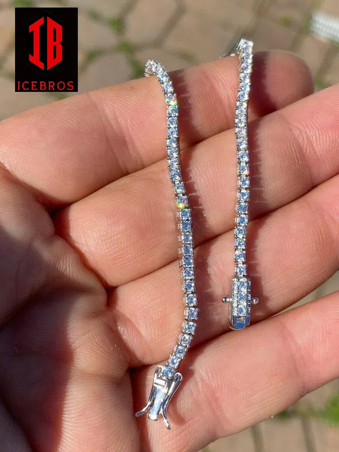 Moissanite Diamond Micro tennis Bracelet for womens and mens