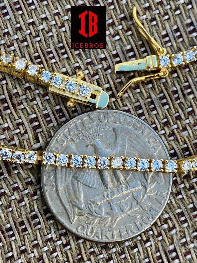 14k GOld Moissanite Diamond Tennis Bracelet for women and mens