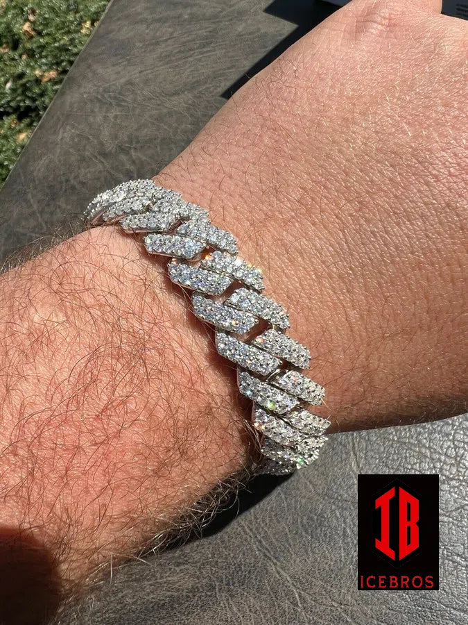 white gold Iced Prong Bracelet