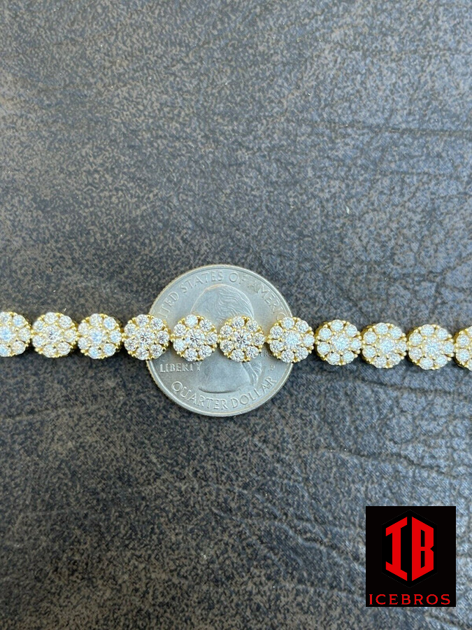 Diamond Cluster Tennis Bracelet