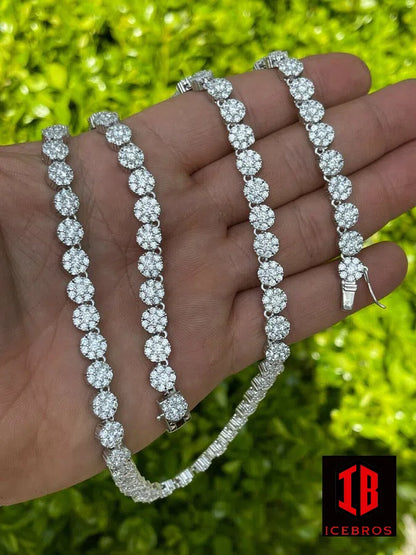 7mm moissanite diamond tennis chain necklace