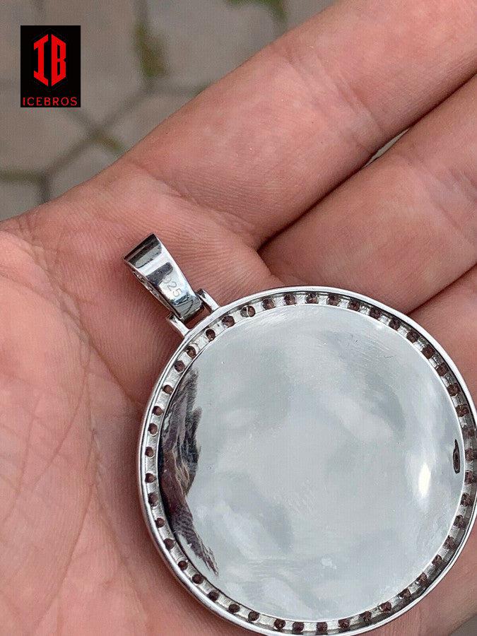 925 Silver Custom Hip Hip Photo Pendant Iced Memory MOISSANITE PASS DIAMOND TESTER