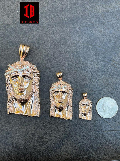 14k Gold JESUS Piece PENDANT, Baguette Moissanite Charm Pendant, Religious Fancy Jewelry For Women Men, Christian Jewelry, Gifts For Her/Him