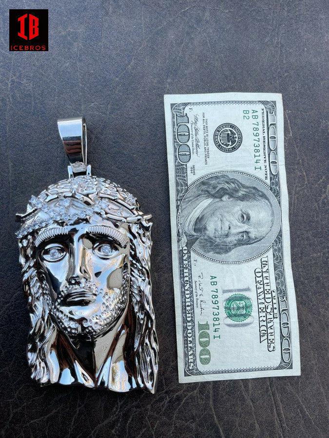 LARGE ICED MOISSANITE 925 Sterling Silver Hip Hop Men's Jesus Piece Pendant