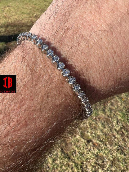 MOISSANITE TENNIS BRACELET, 925 Silver Illusion Miracle Design, Gift for Any Occasion, Charm Bracelet for Women Men, Unisex Wedding Bracelet