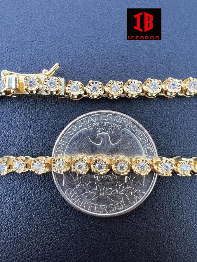 MOISSANITE TENNIS BRACELET, 925 Silver Illusion Miracle Design, Gift for Any Occasion, Charm Bracelet for Women Men, Unisex Wedding Bracelet