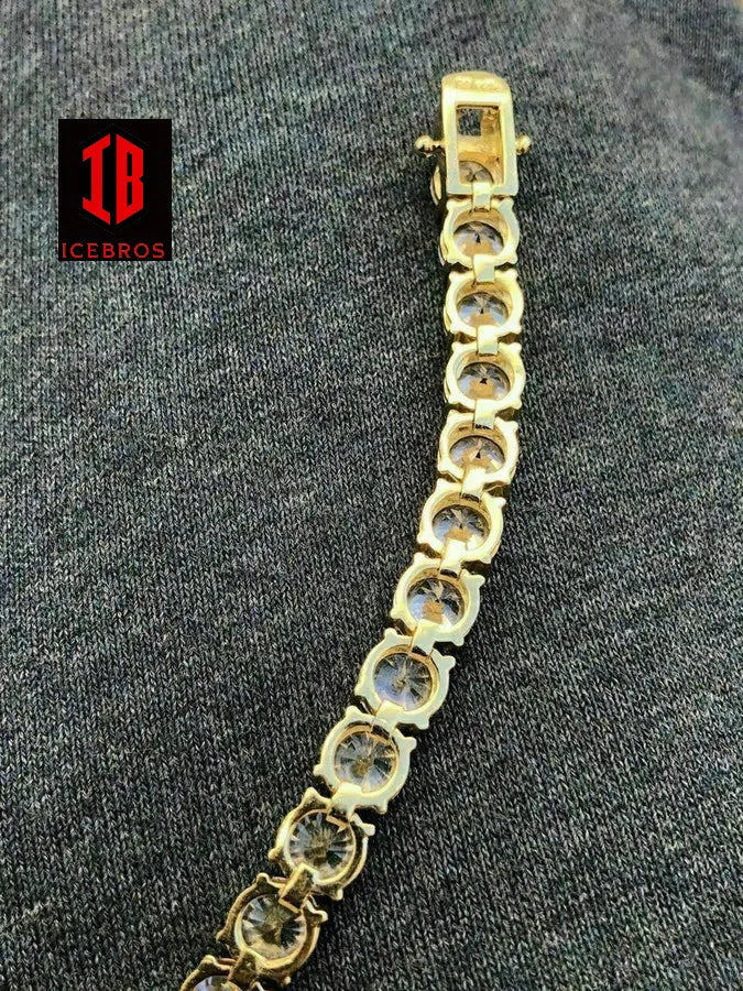 Yellow Gold Tennis Chain Necklace