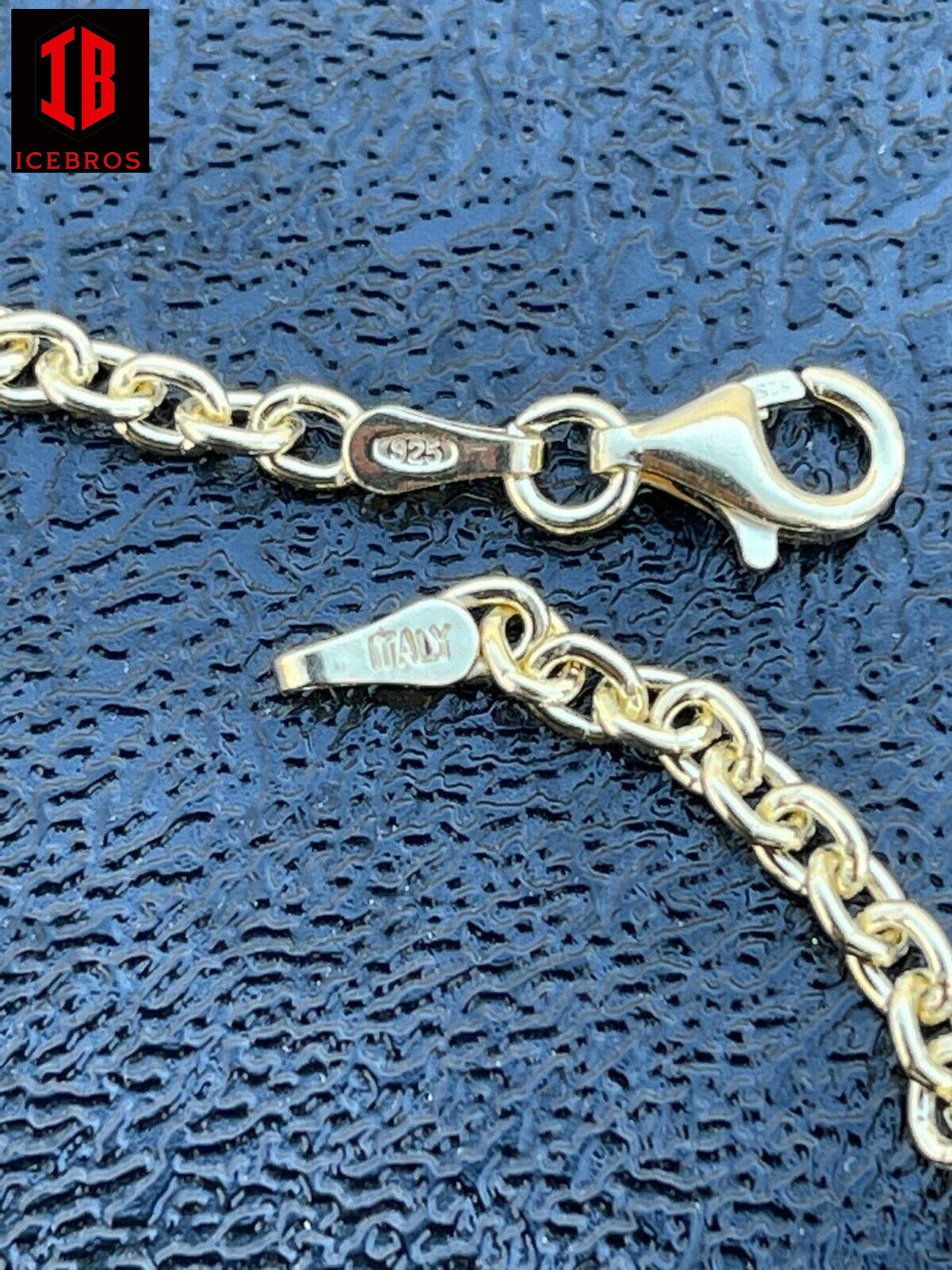 Real Solid 925 Sterling Silver Anchor Cable Chain Rolo Necklace ITALY (1mm-3mm)