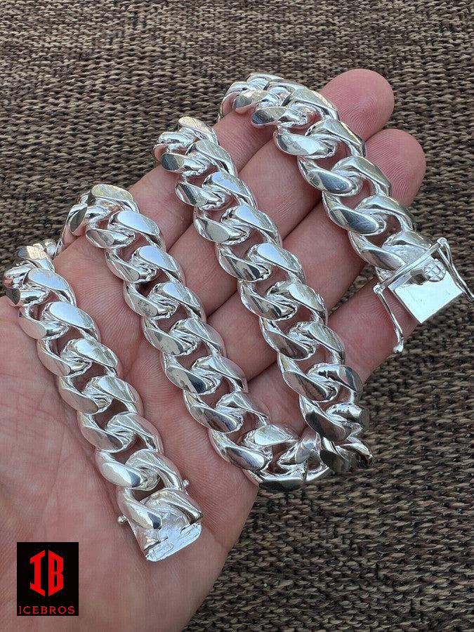 Huge Real 925 Sterling Silver Miami Cuban Kilo Chain Box Clasp (16mm)