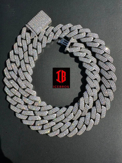 White Gold Cuban Link Chain, showcasing its intricate and bold design, meticulously crafted links, and luxurious shine