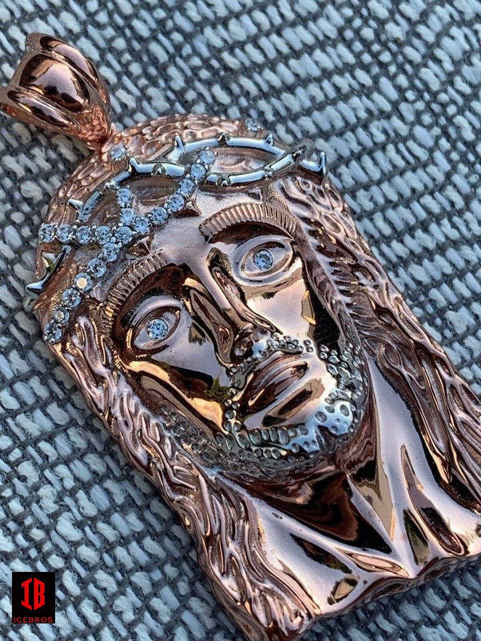 14K Gold + 925 Silver Vermeil Italy Jesus Piece Charm Pendant