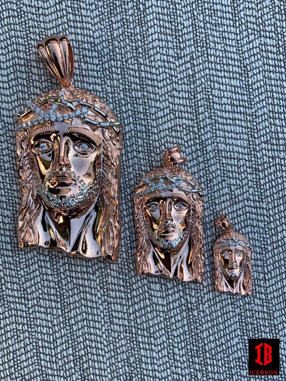 14K Gold + 925 Silver Vermeil Italy Jesus Piece Charm Pendant