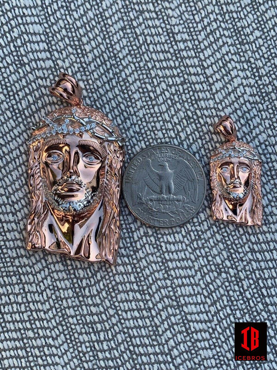 14K Gold + 925 Silver Vermeil Italy Jesus Piece Charm Pendant