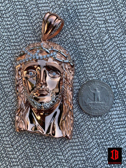 14K Gold + 925 Silver Vermeil Italy Jesus Piece Charm Pendant