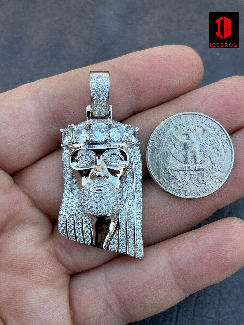 14k Gold Filled 925 Silver 4.5ct CZ Diamond Jesus Piece Pendants