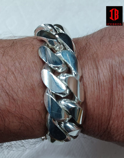 Vermeil Handmade Tight Link Miami Cuban Bracelets In 999 Silver - MADE TO ORDER In 1-2 Weeks