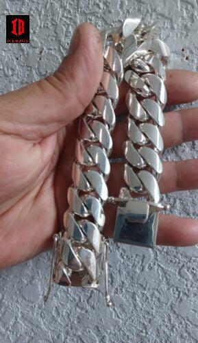 Vermeil Handmade Tight Link Miami Cuban Bracelets In 999 Silver - MADE TO ORDER In 1-2 Weeks