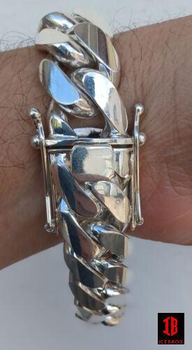 Vermeil Handmade Tight Link Miami Cuban Bracelets In 999 Silver - MADE TO ORDER In 1-2 Weeks