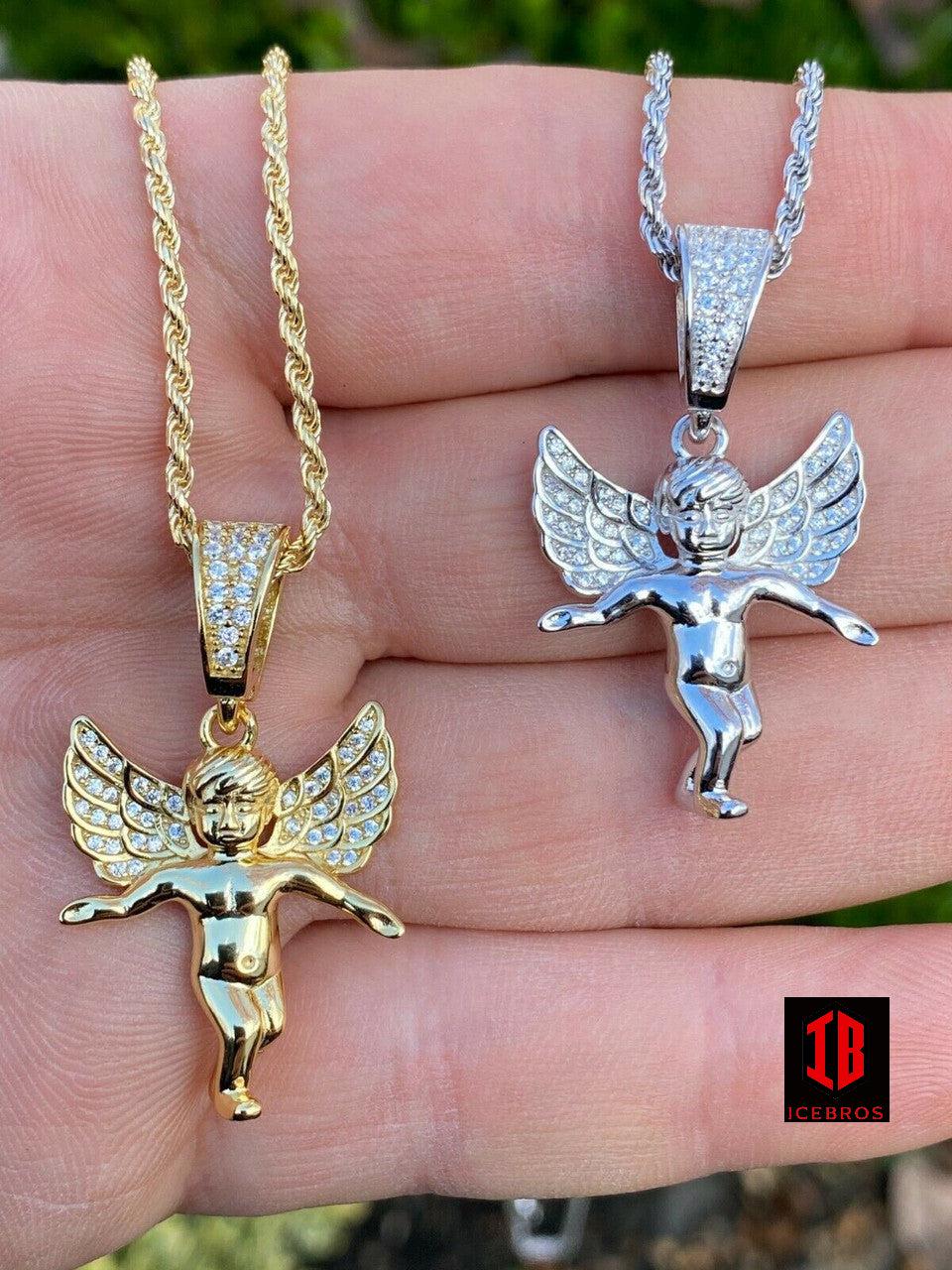 Micro hot sale angel necklace