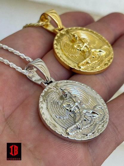 925 Silver Gold Euphanasia Tupac 2Pac Pendant Medallion Necklace Charm