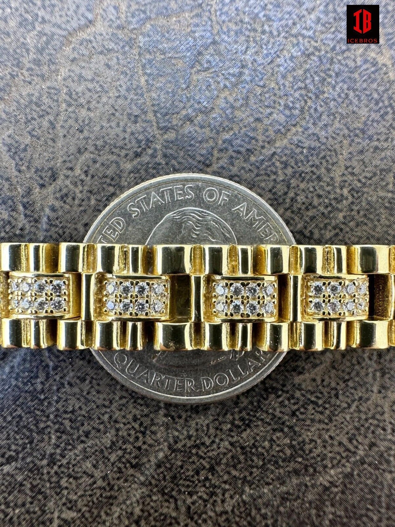 MOISSANITE Men's 10mm ICEBROS Presidential Bracelet Real 925 Sterling Silver PASSES TESTER