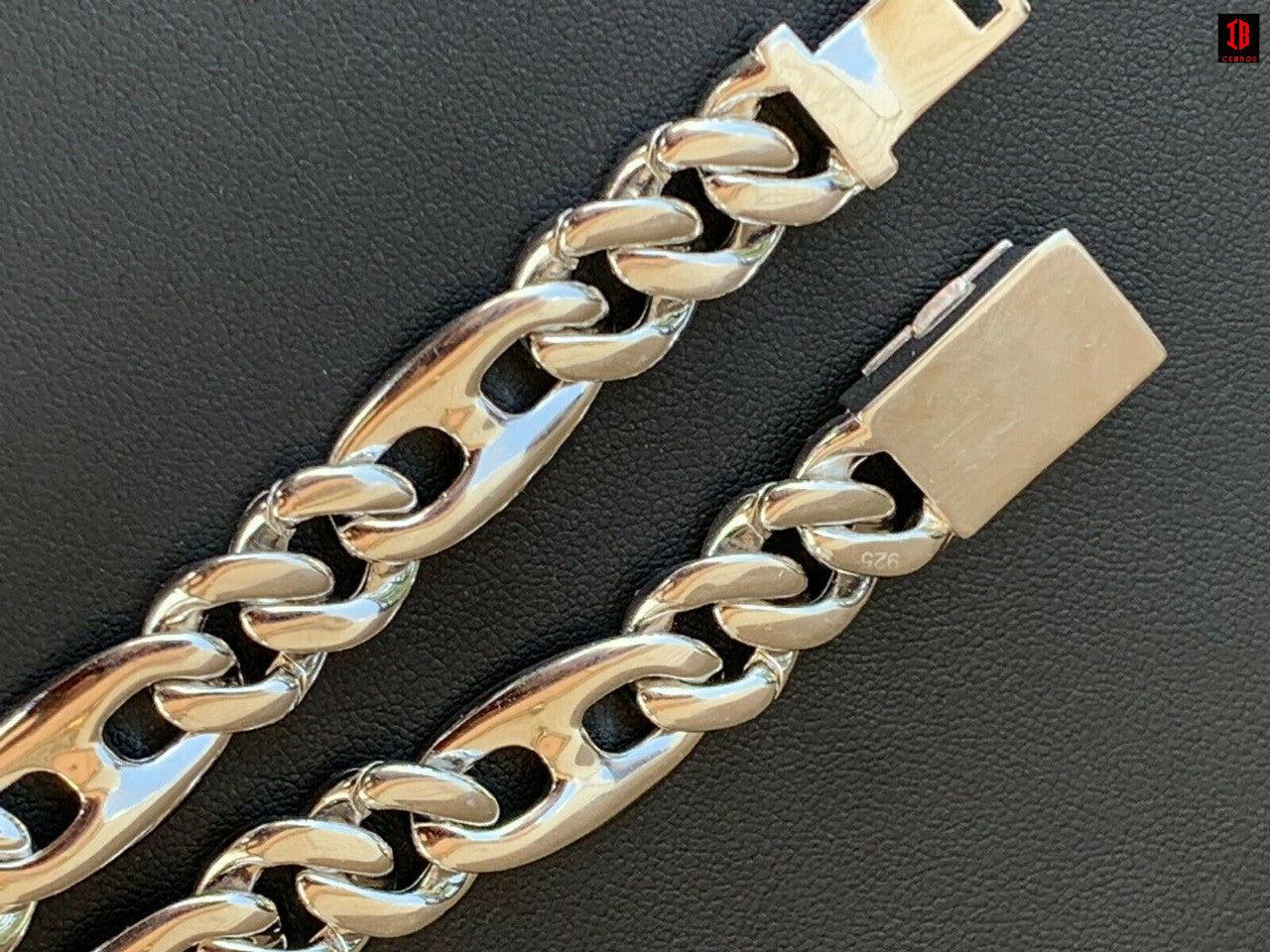YELLOW GOLD Mens Miami Cuban Iced Gucci Link Bracelet Solid 925 Silver Hip Hop Flooded Out
