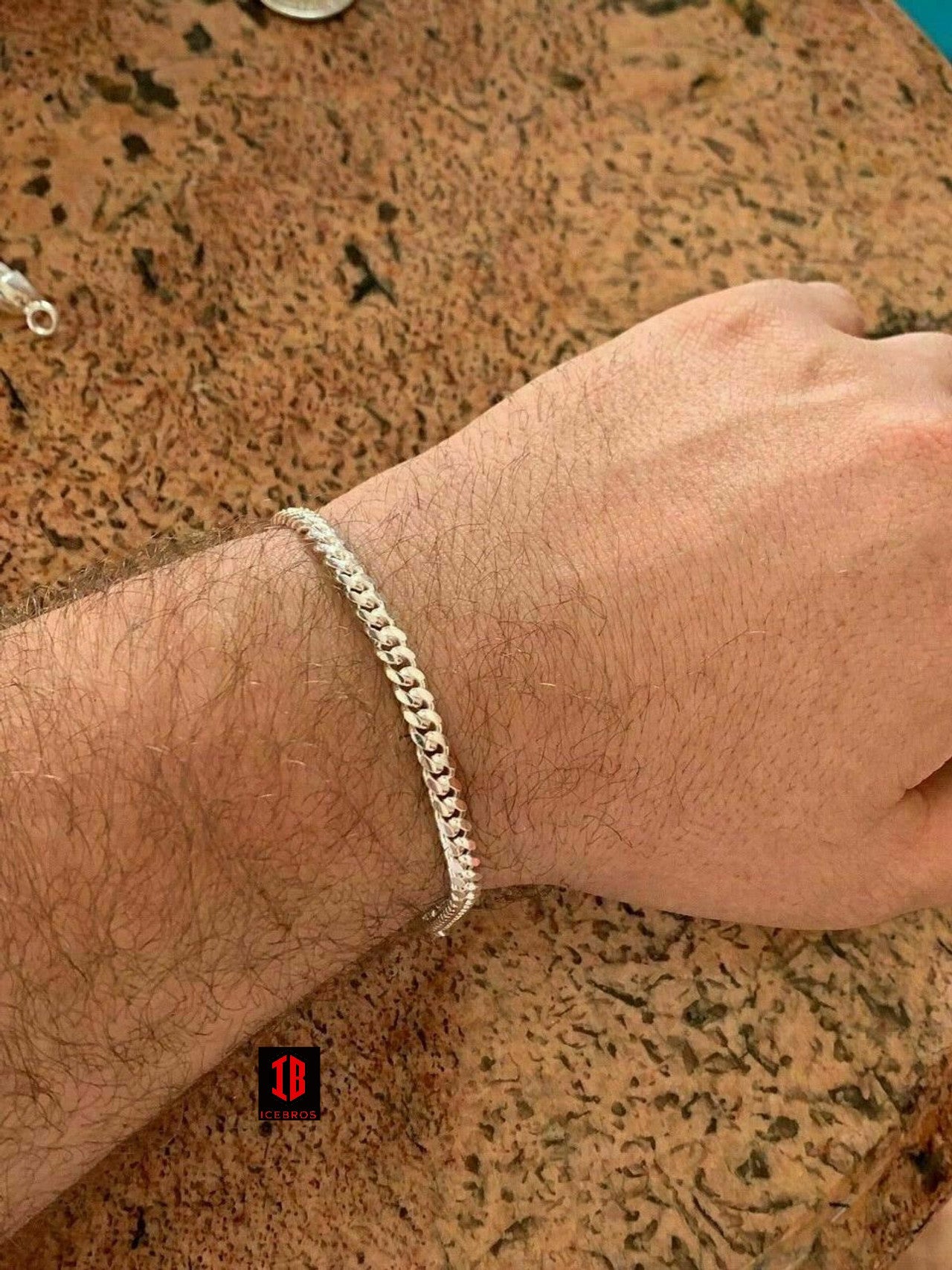 WHITE GOLD (LOBSTER CLASP) Mens Real Solid 925 Sterling Silver Miami Cuban Bracelet 5-12mm 7-9" Heavy Link