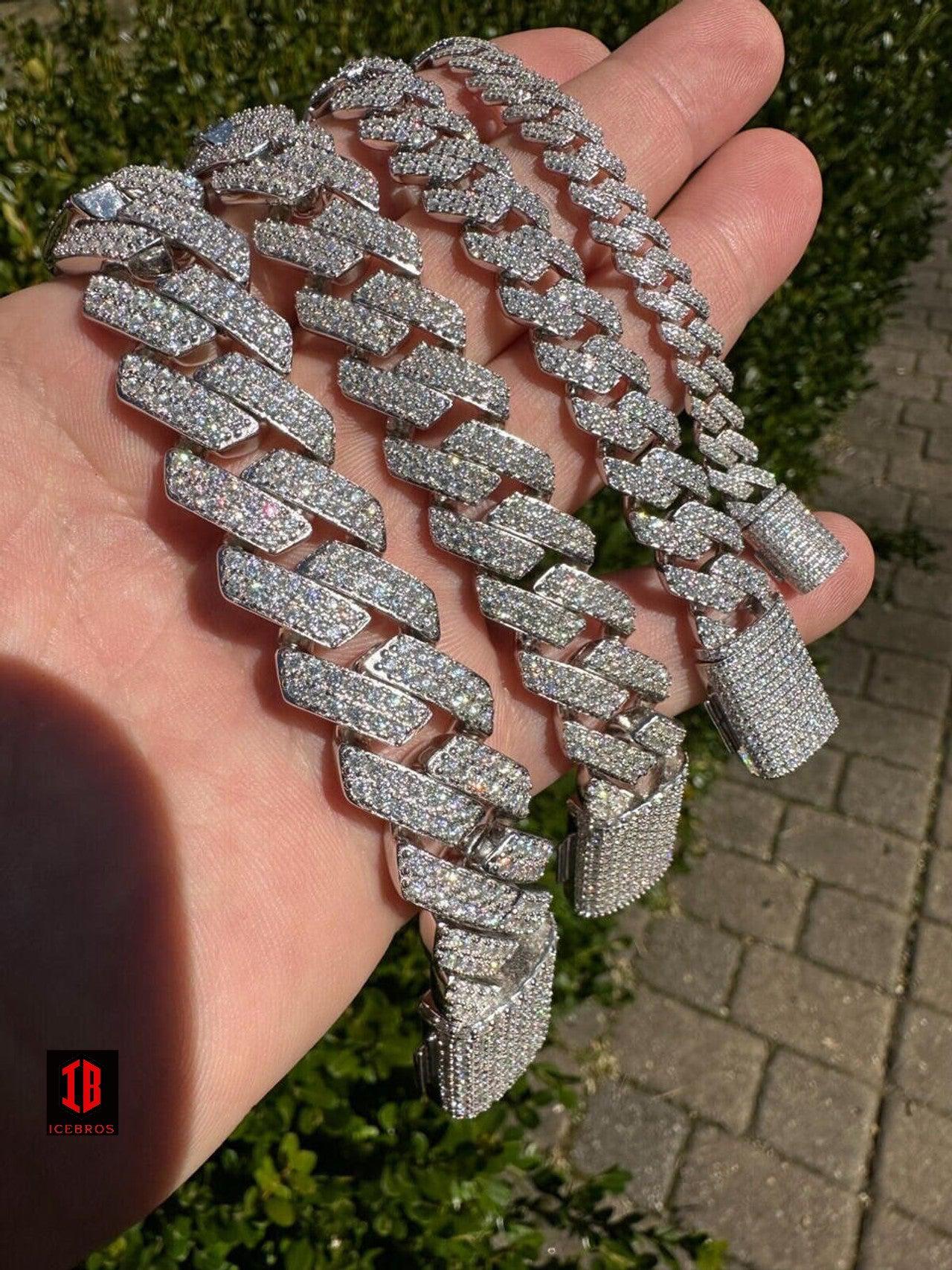 Iced out cuban link bracelet deals real