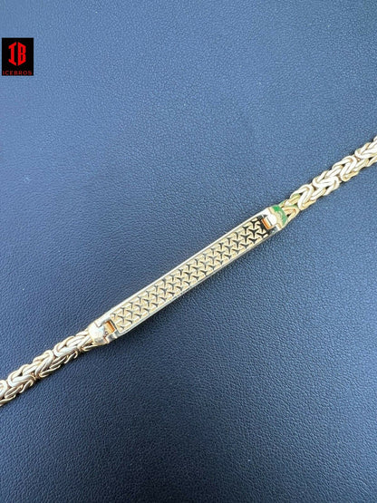 Men Presidential ID Bracelet 14k Gold Vermeil 925 Silver Iced Diamond Hip Hop