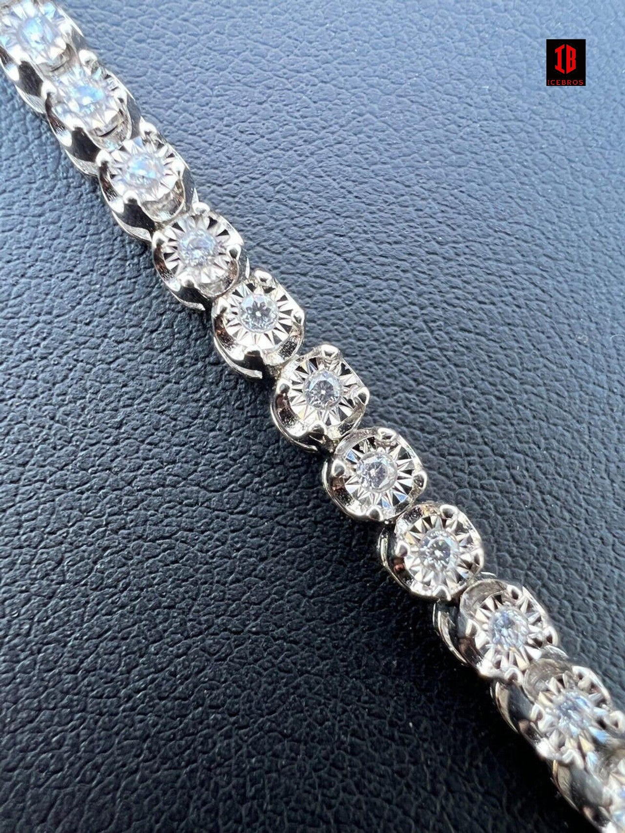 MOISSANITE TENNIS BRACELET, 925 Silver Illusion Miracle Design, Gift for Any Occasion, Charm Bracelet for Women Men, Unisex Wedding Bracelet