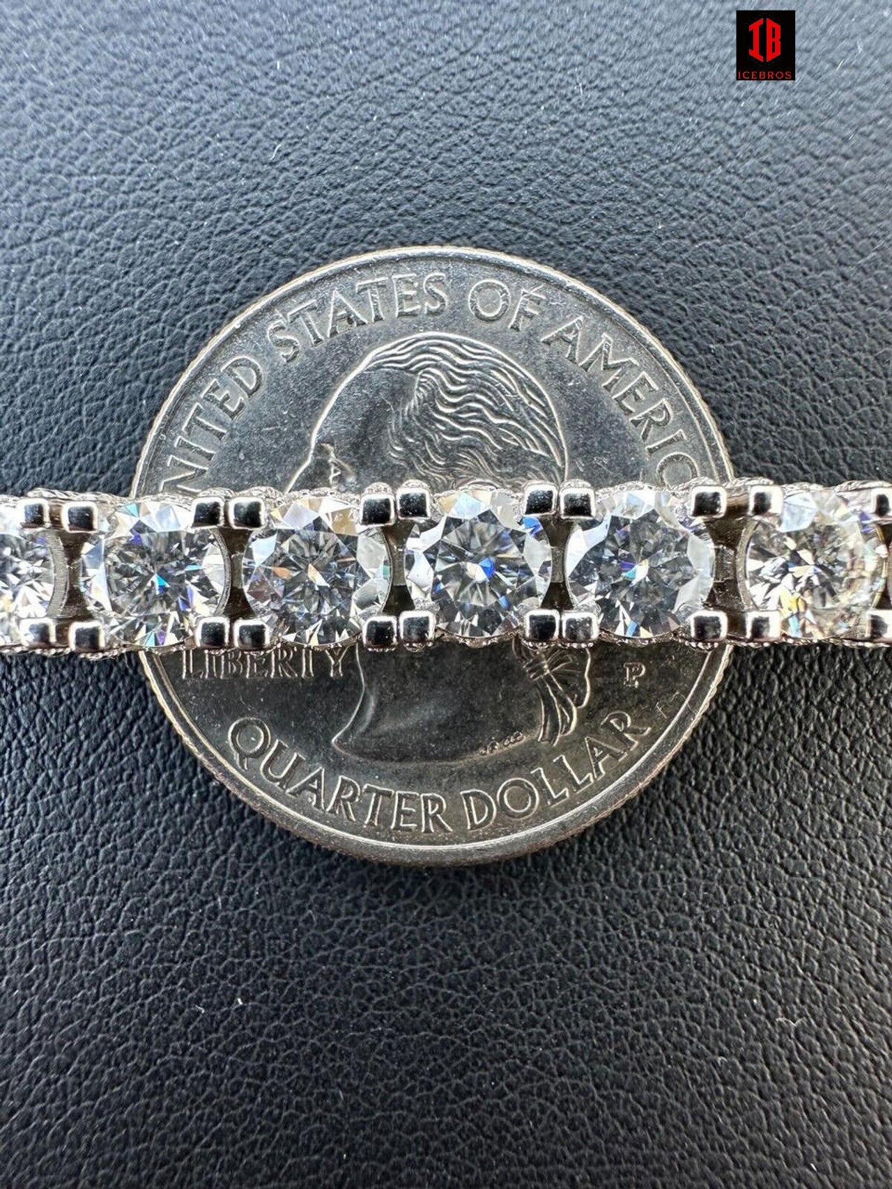 5mm 14k Gold Moissanite Diamond Tennis Bracelet 925 Sterling Silver Iced out Bracelet