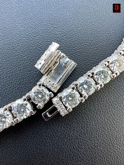 5mm 14k Gold Moissanite Diamond Tennis Bracelet 925 Sterling Silver Iced out Bracelet