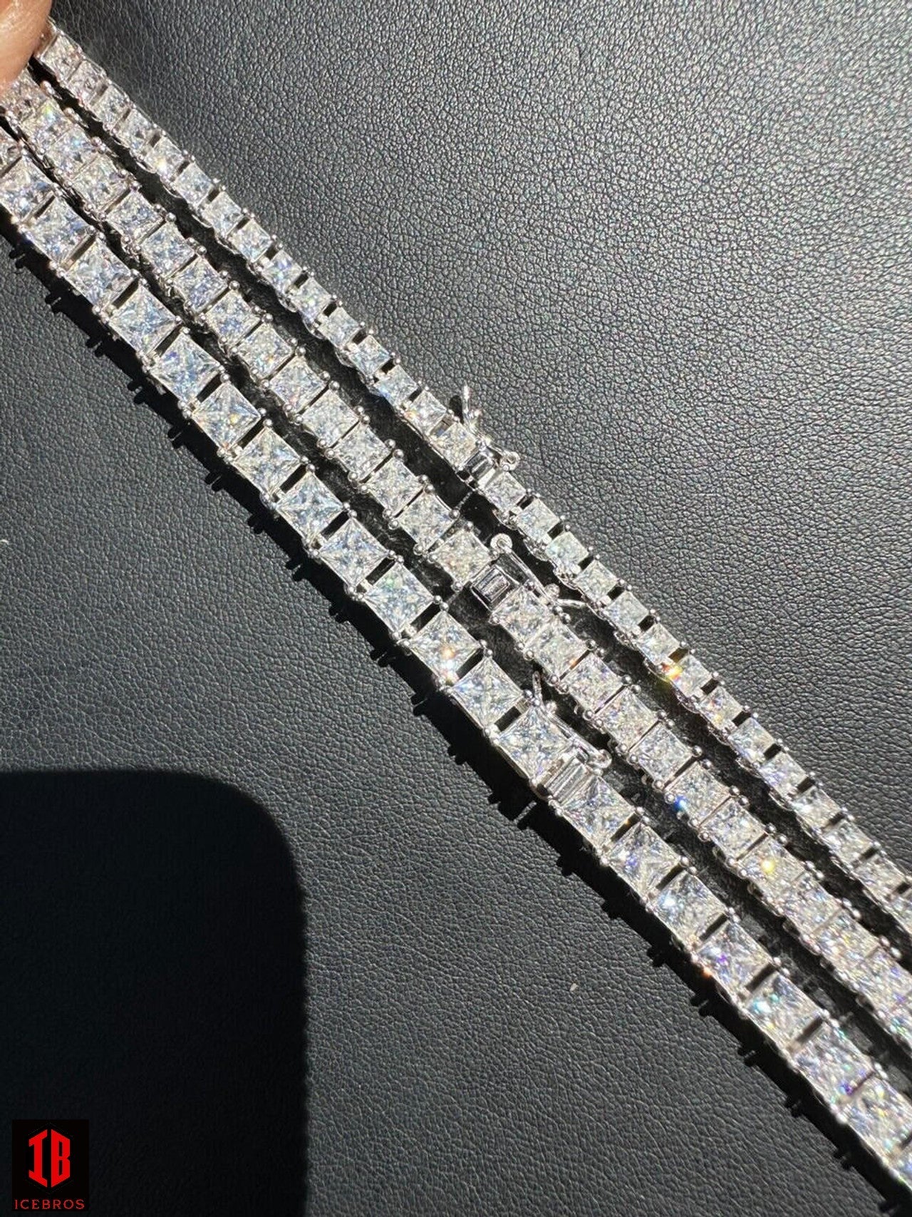 White gold Prince cut tennis chain 