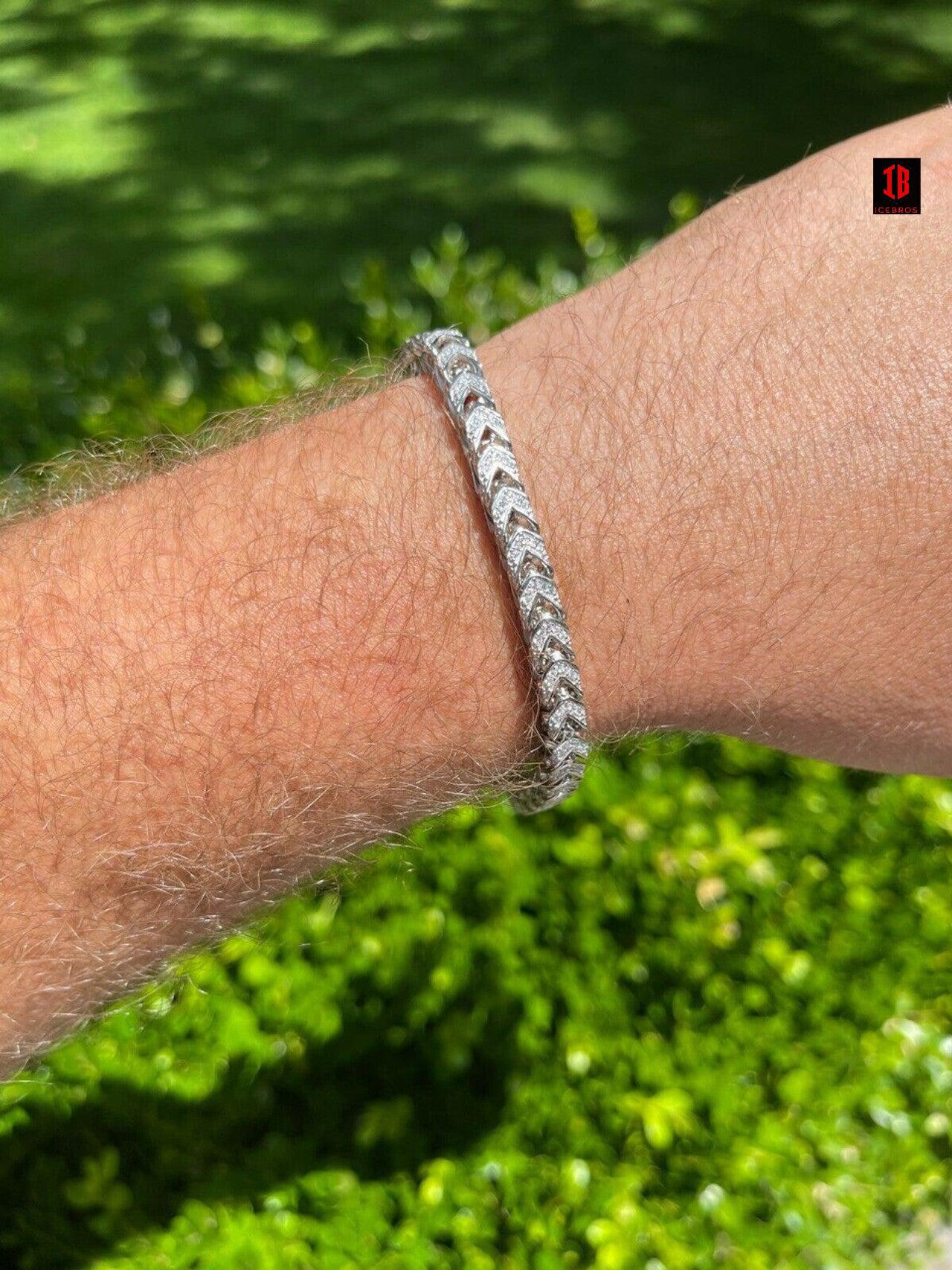 White gold on sale franco bracelet