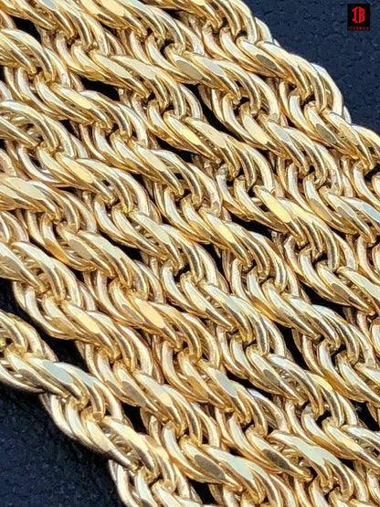 Women's & Men's 14k Gold Over 925 Italy Sterling Silver Rope Chain Necklace (1.5-5mm)