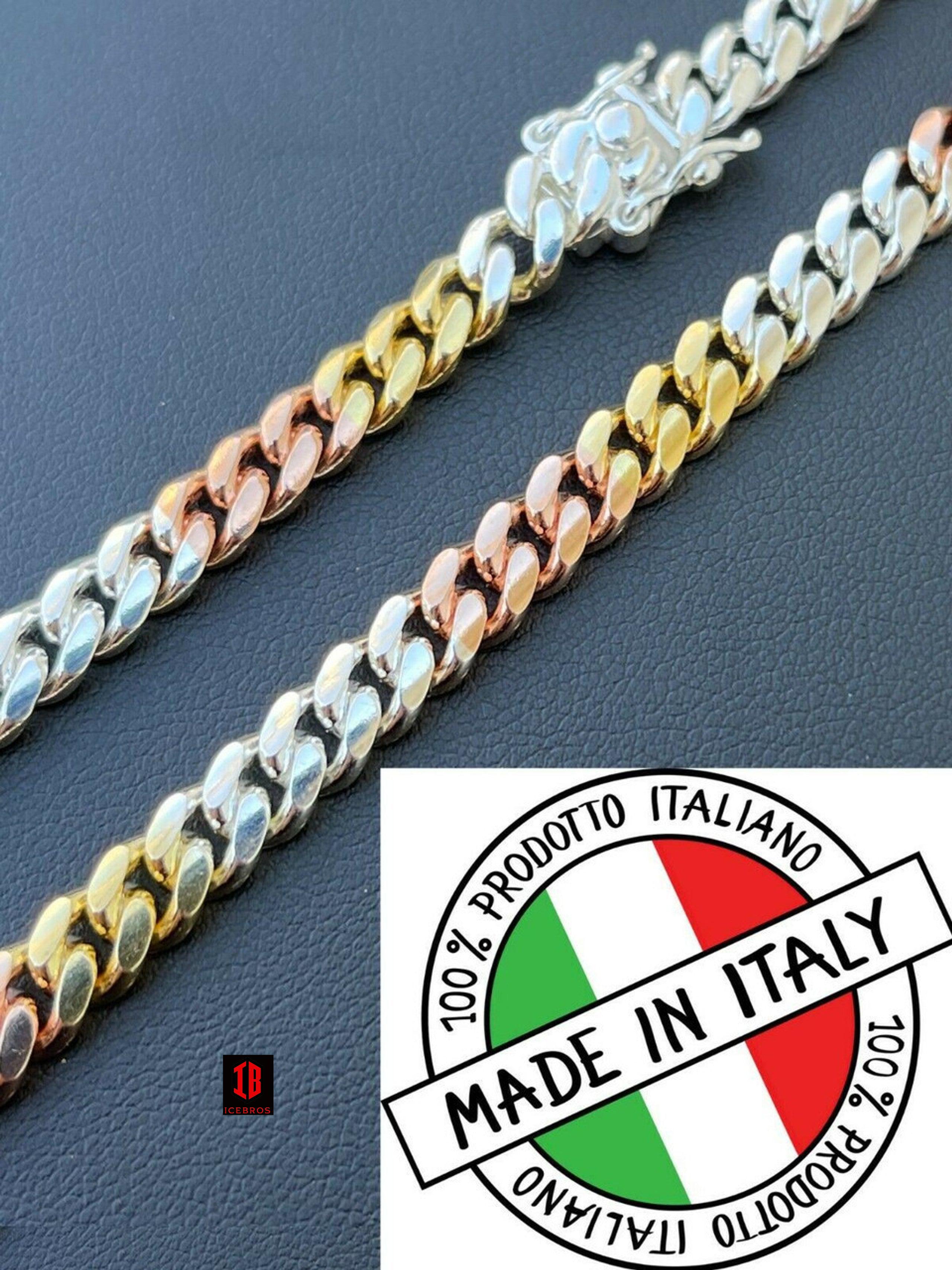 Tri color store cuban link bracelet